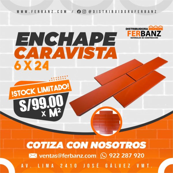 Enchape Caravista 6x24cm - Imagen 2