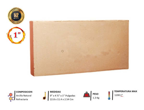 Ladrillo Refractario 1"